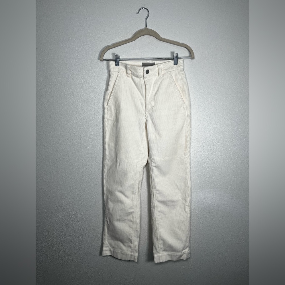 Everlane white corduroy off white pants size 00